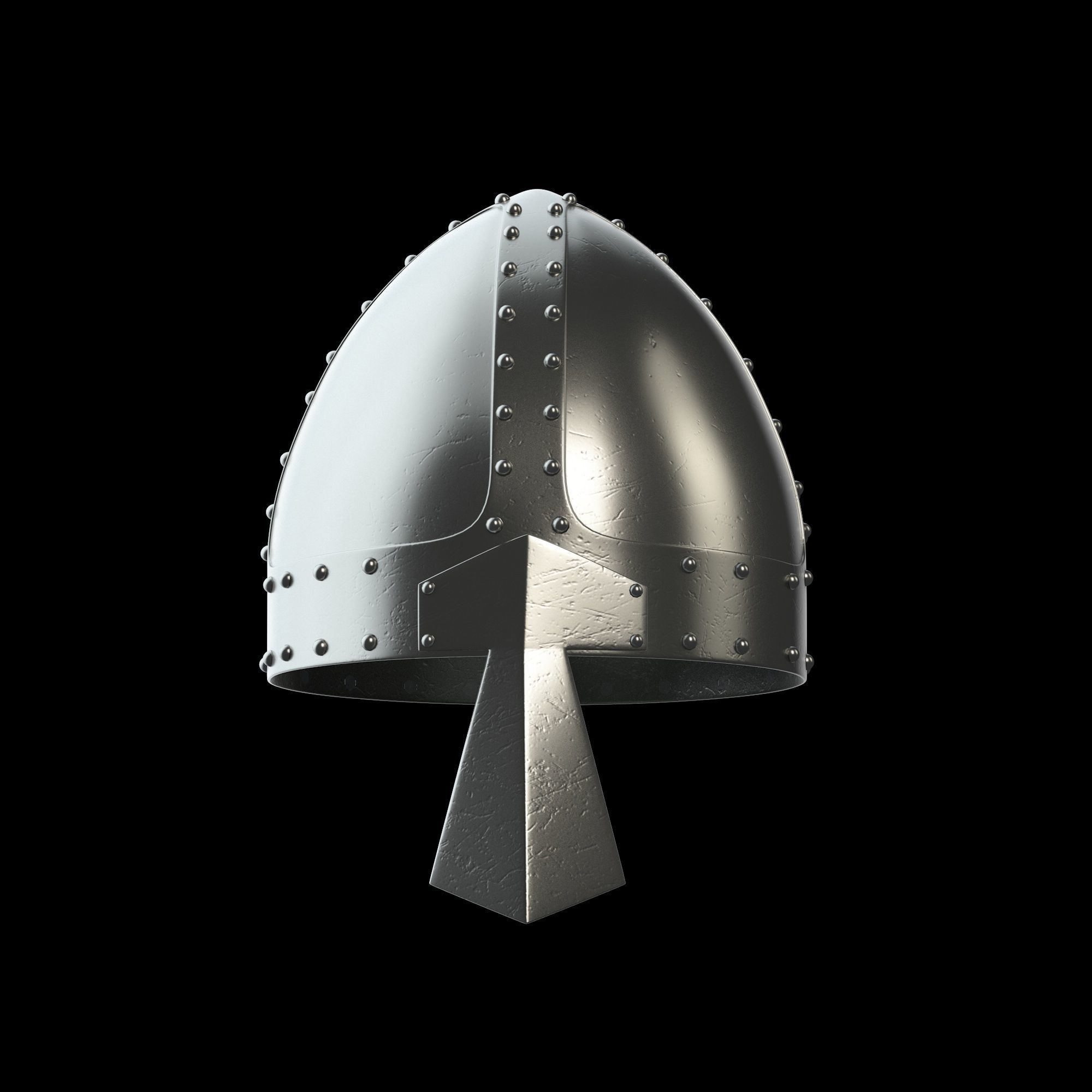 Knight Helmet low poly 3D model_1
