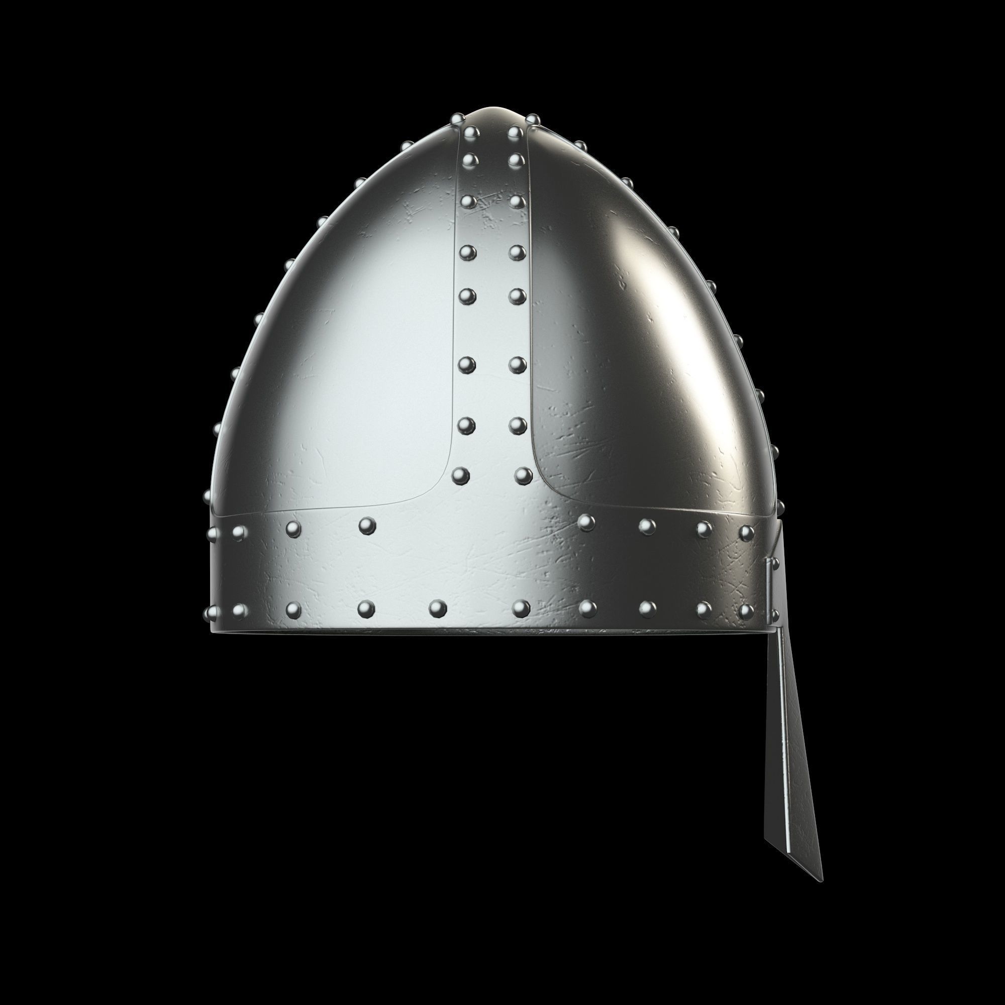 Knight Helmet low poly 3D model_3