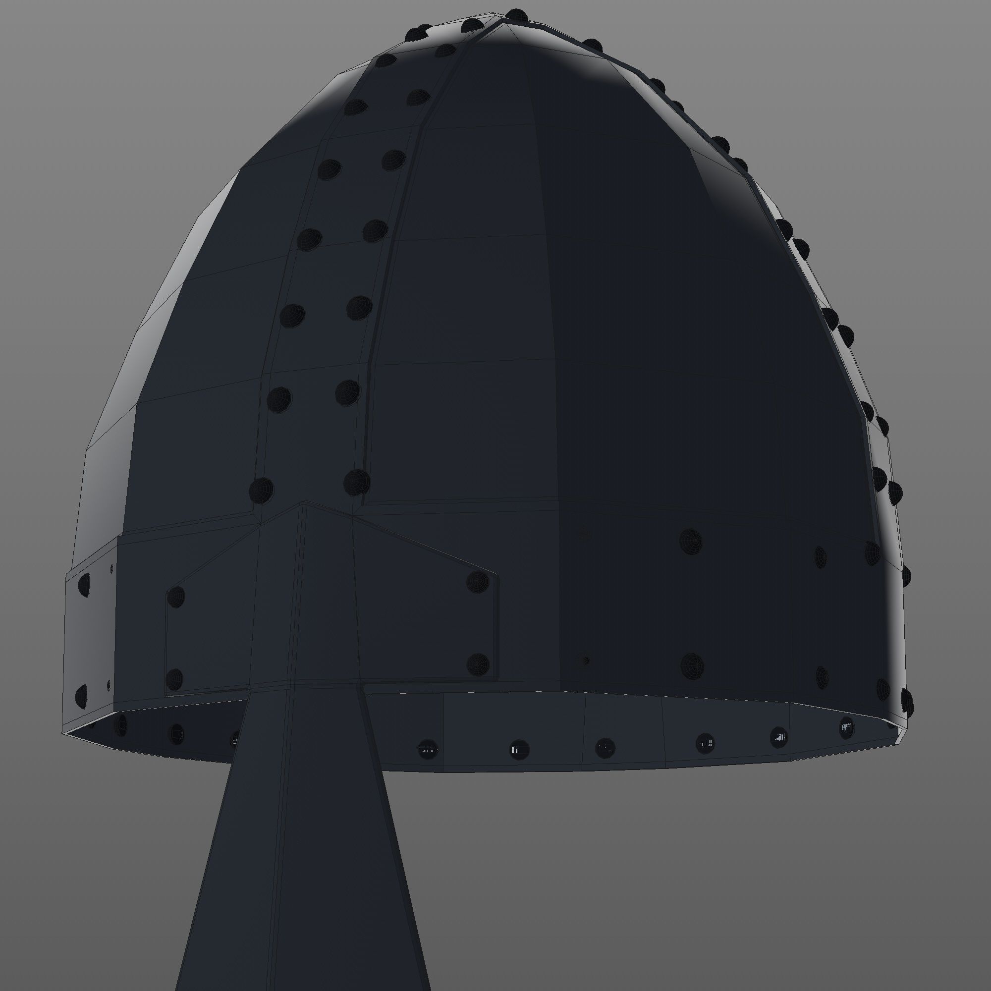 Knight Helmet low poly 3D model_8