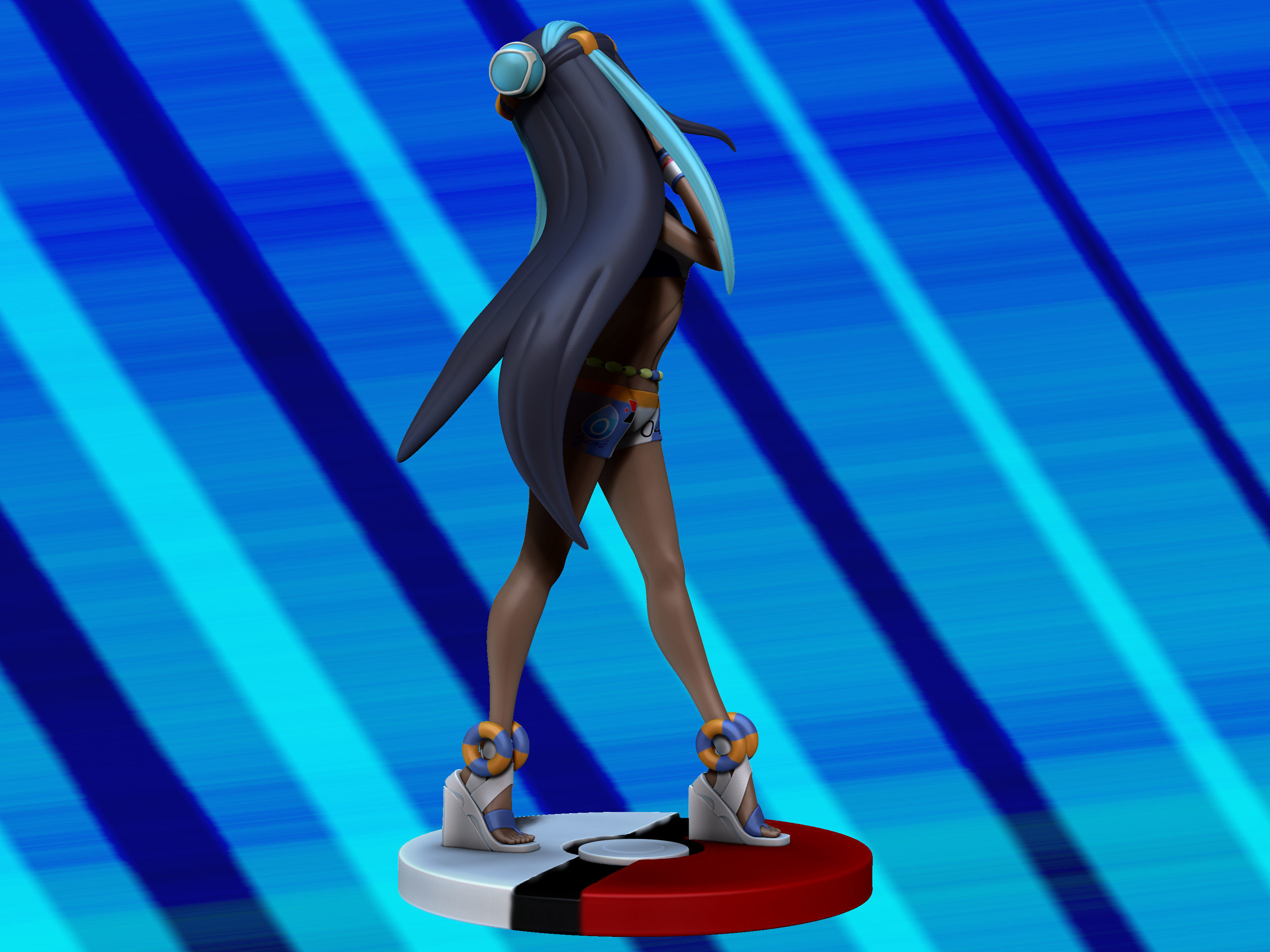 nessa gym leader figure 3d 3D print model_2