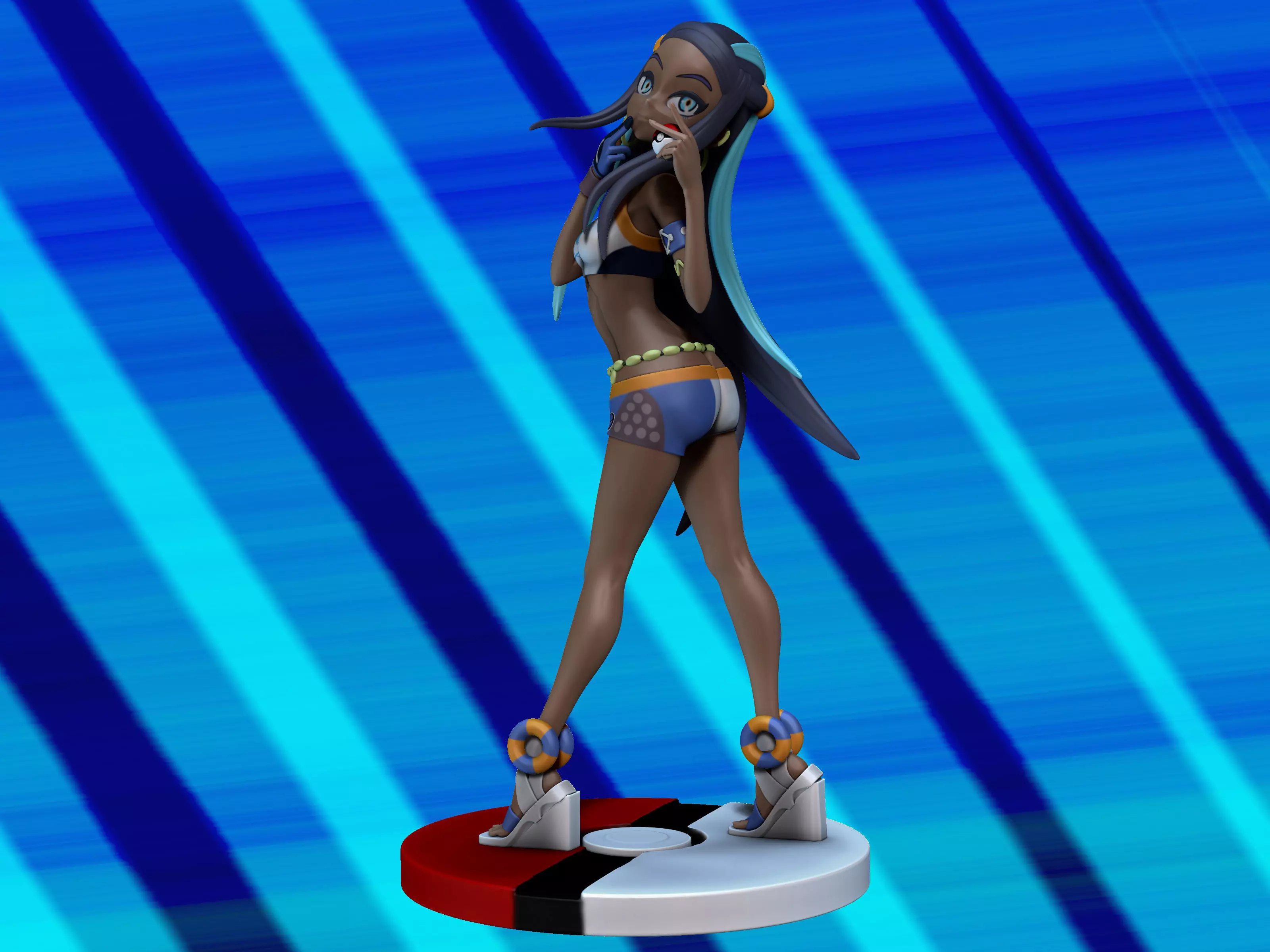 nessa gym leader figure 3d 3D print model_0
