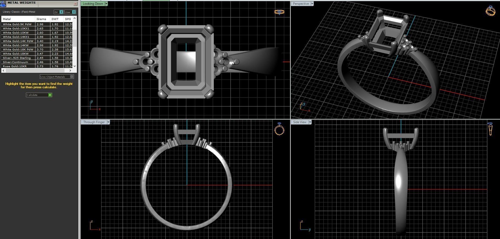 Diamond ring 3D print model_5
