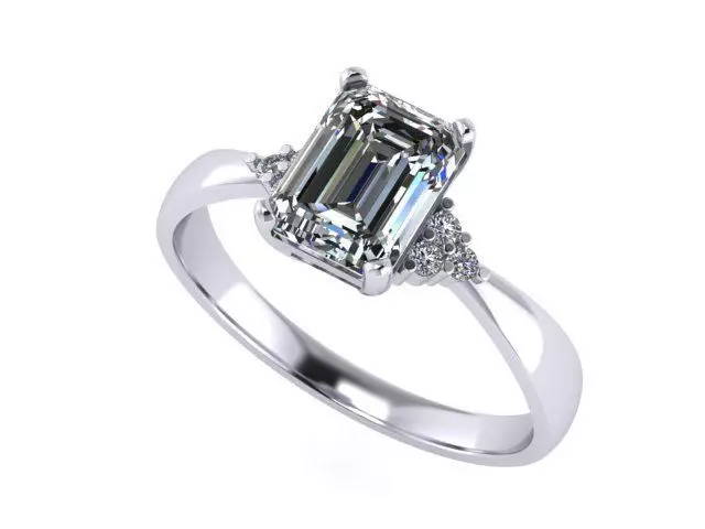 Diamond ring 3D print model_0