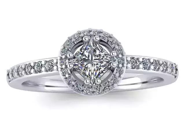 diamond ring with princess cut stone 