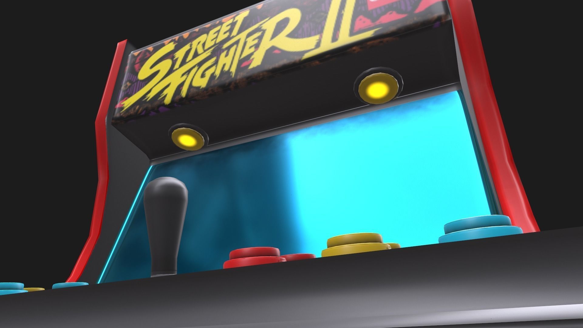 Arcade Cabinet Low-poly 3D model_10