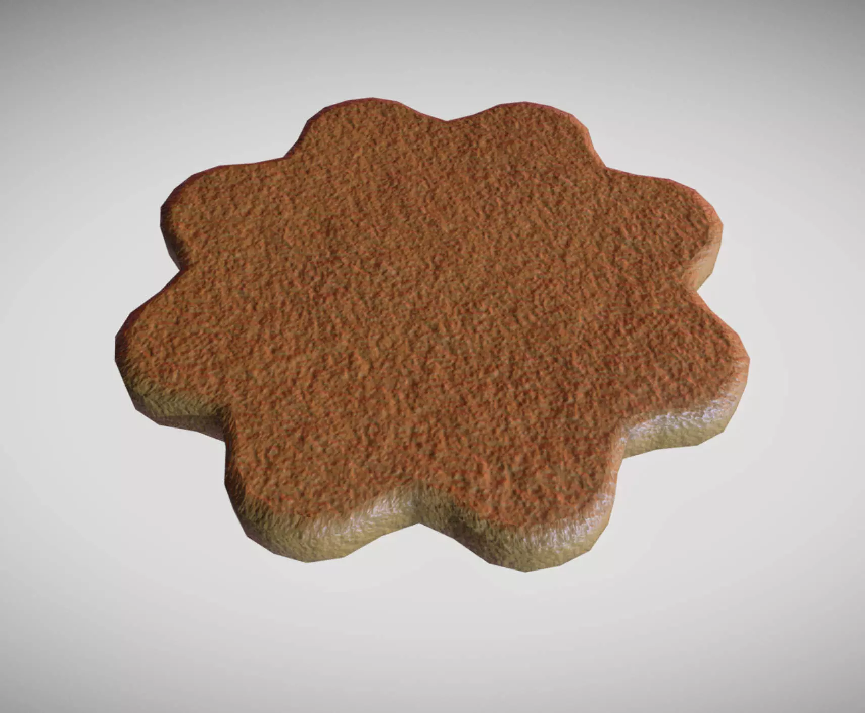 Gingerbread low poly high poly and printable Low-poly 3D model_0