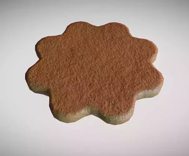 Gingerbread low poly high poly and printable Low-poly 3D model
