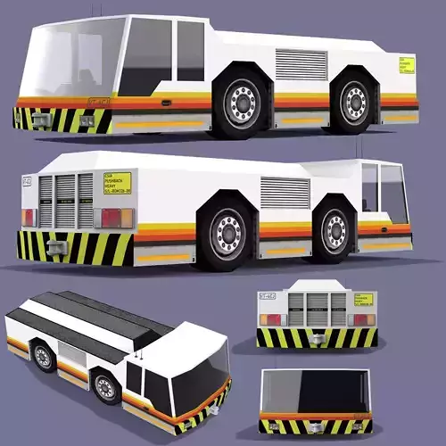 Airport Pushback Truck Low-poly 3D model