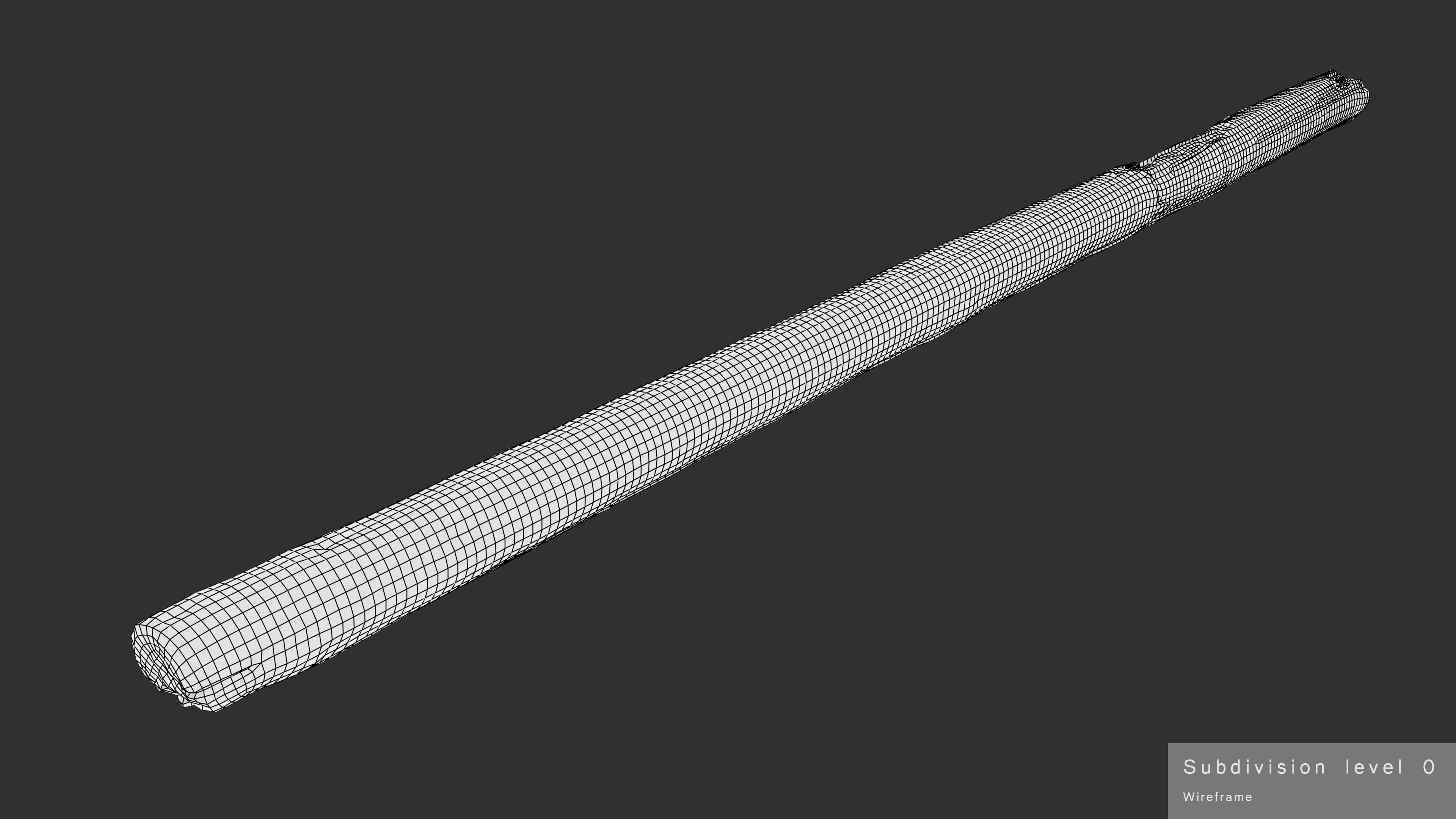 Rotten Pine Log with Lichen Low-poly 3D model_28