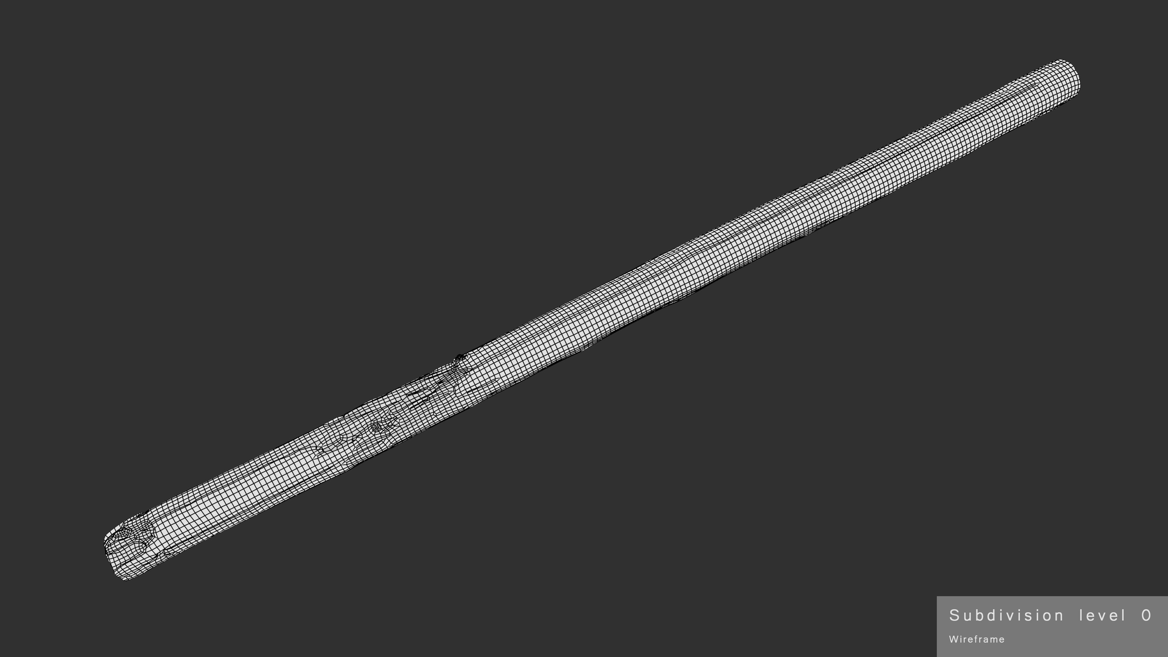 Rotten Pine Log with Lichen Low-poly 3D model_25