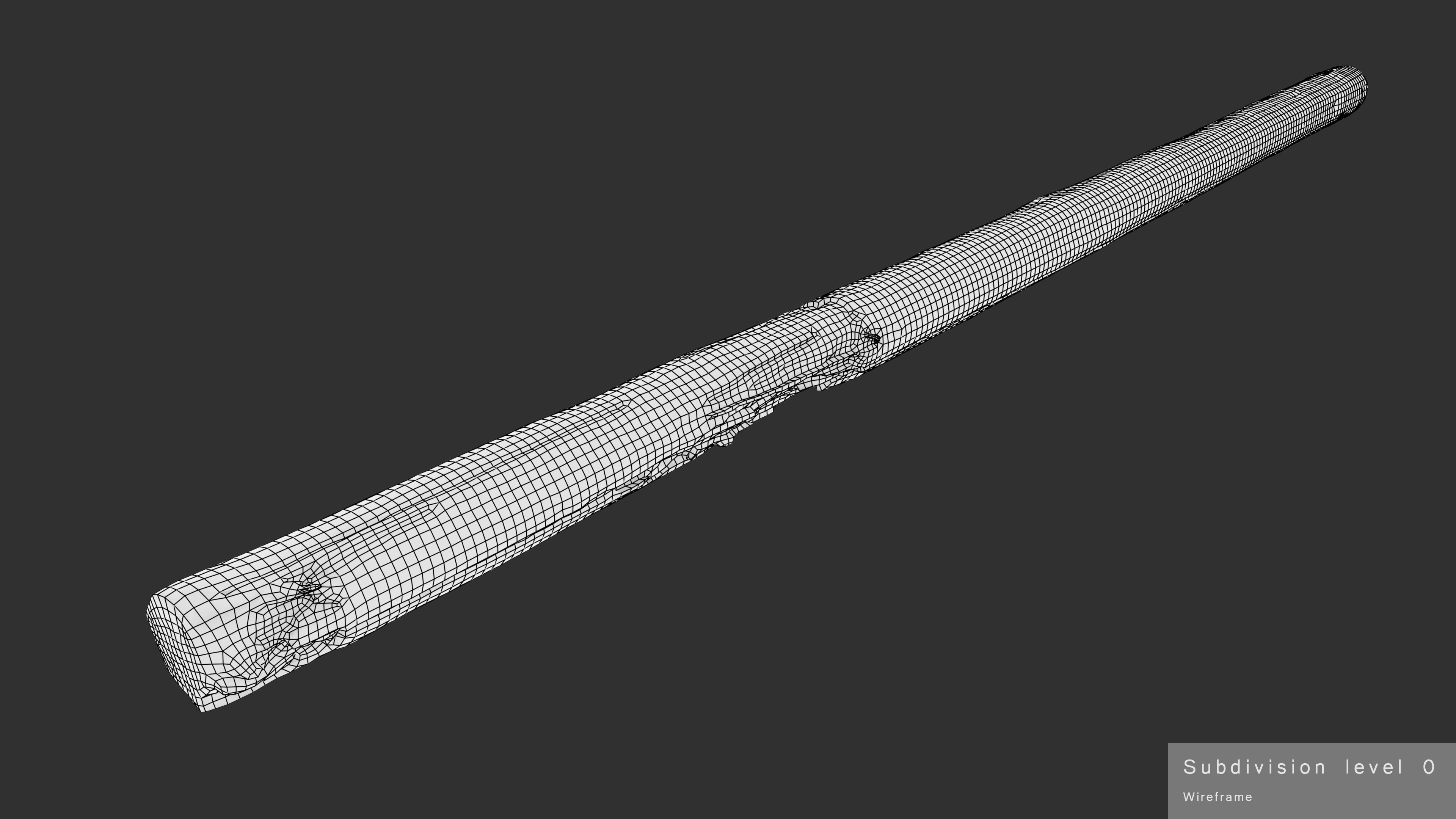 Rotten Pine Log with Lichen Low-poly 3D model_29