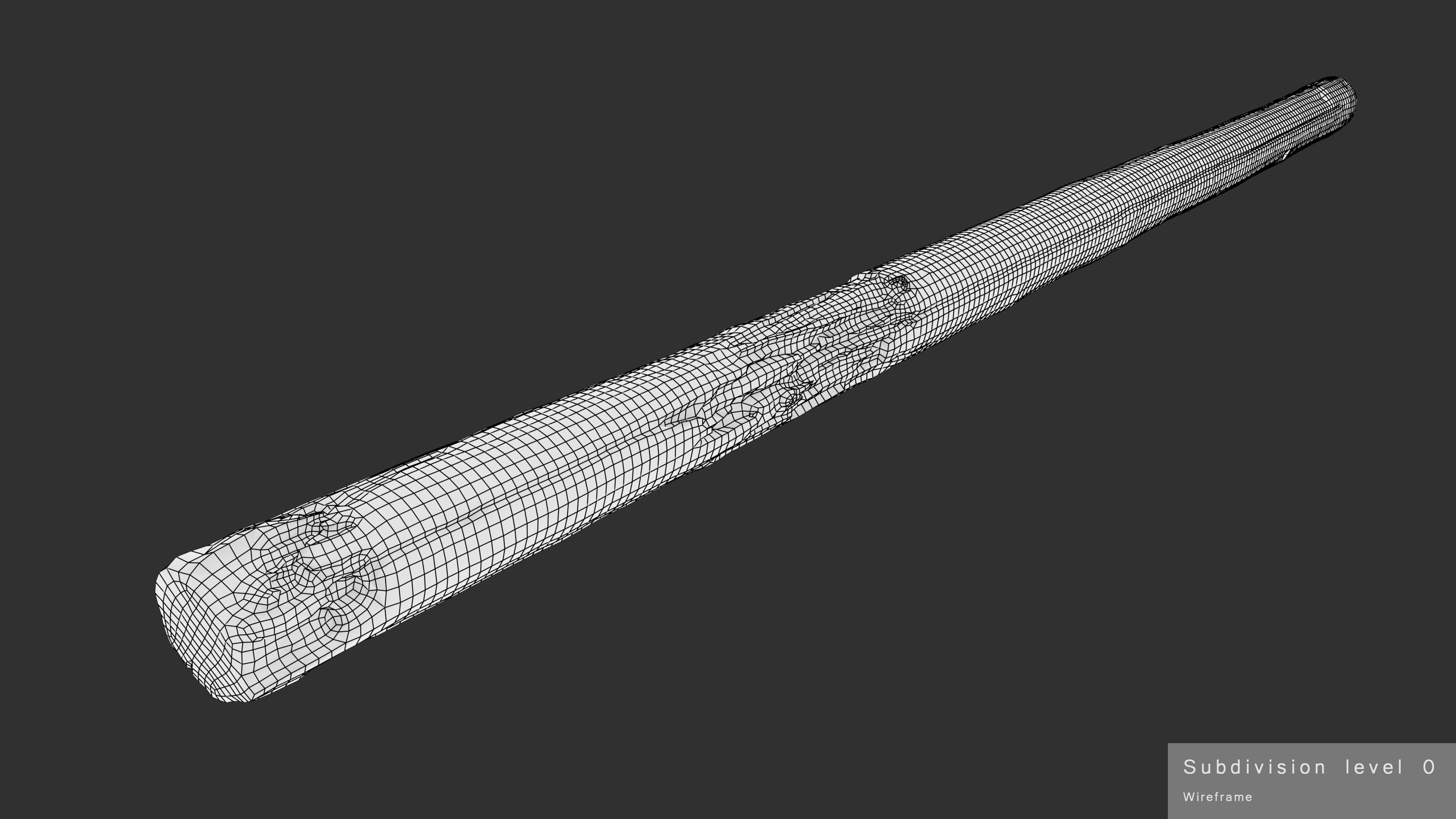 Rotten Pine Log with Lichen Low-poly 3D model_24