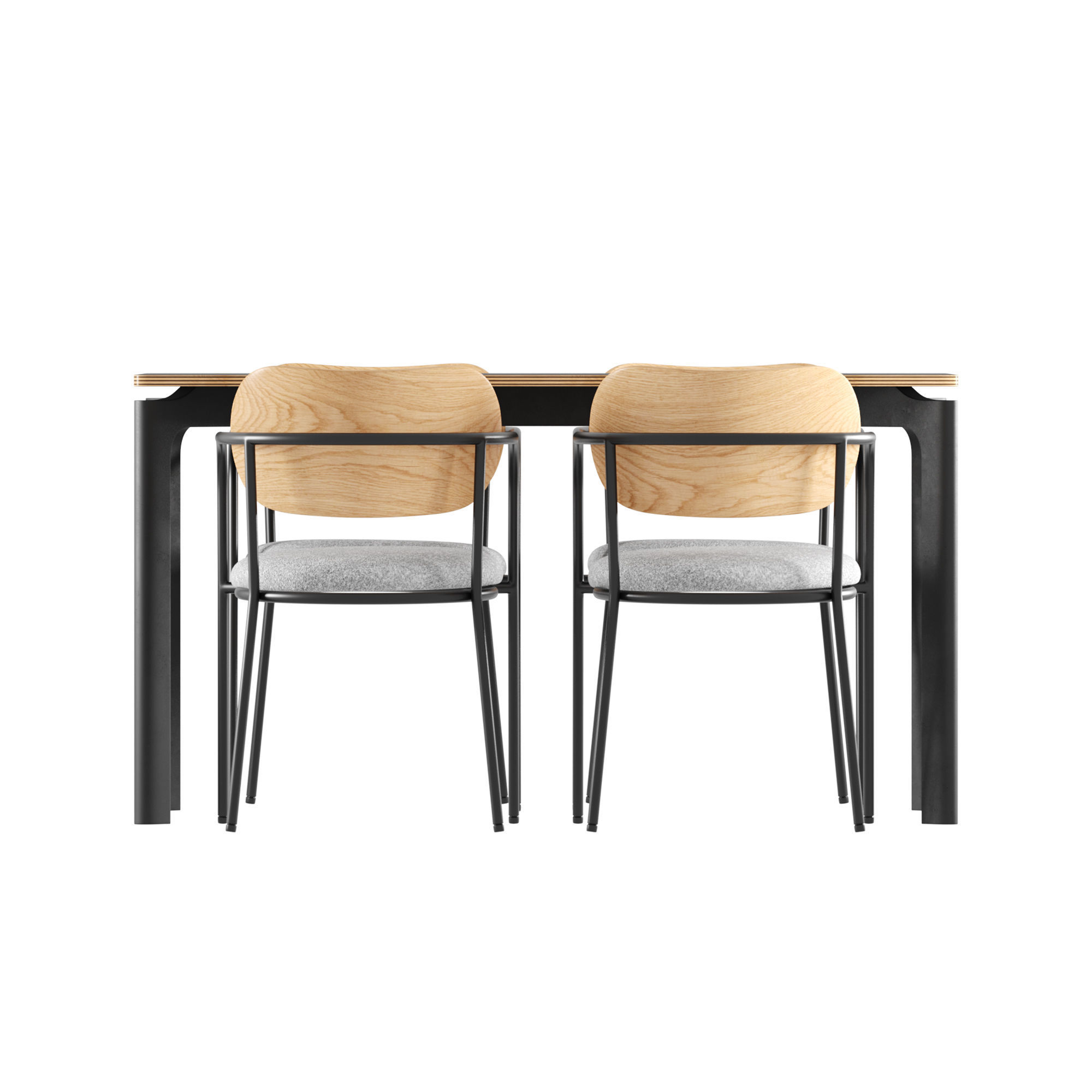 Teulat Table Char Set - Nicola Eclipse 3D model_3