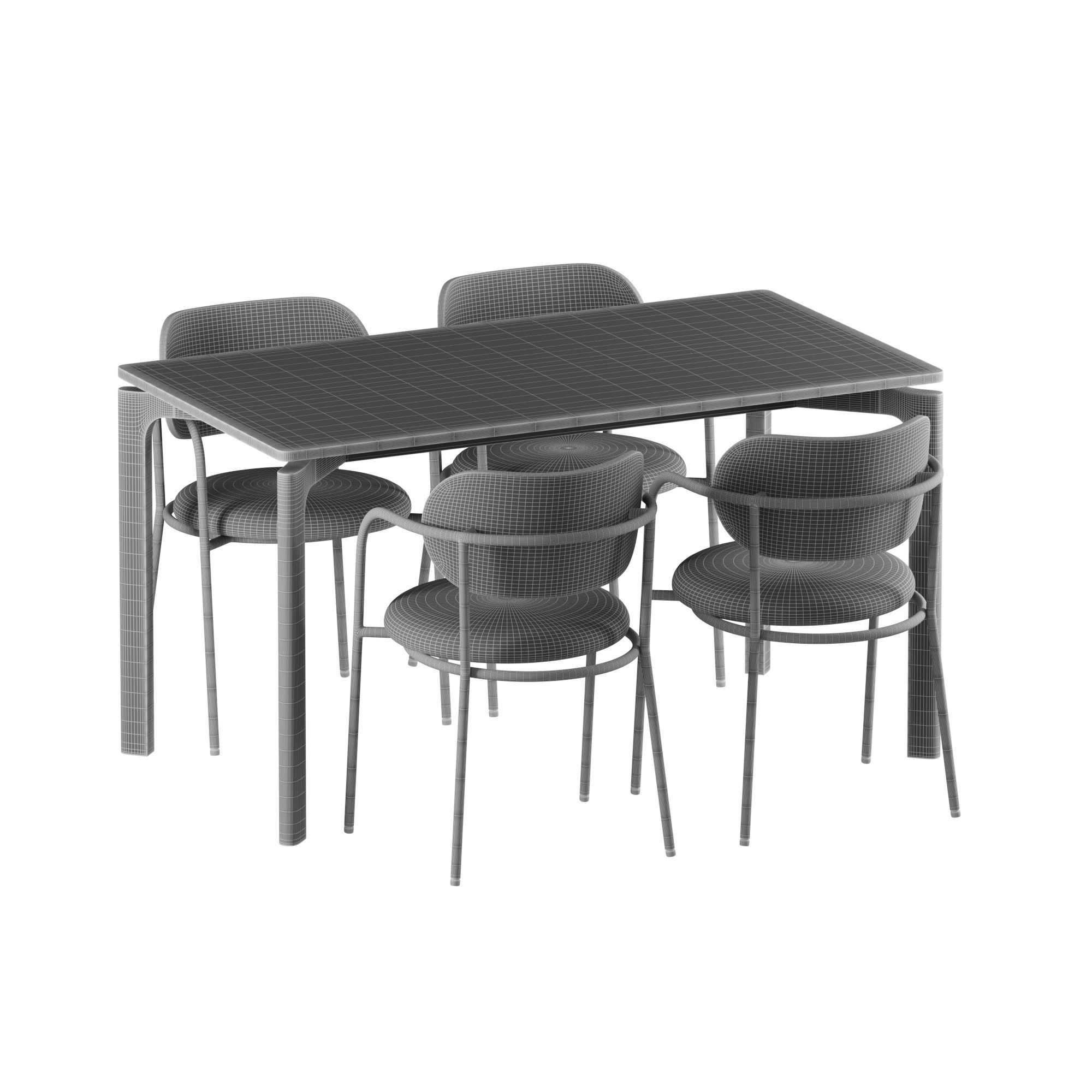 Teulat Table Char Set - Nicola Eclipse 3D model_4