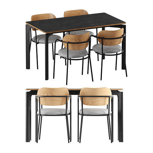 Teulat Table  Char Set - Nicola  Eclipse 3D model