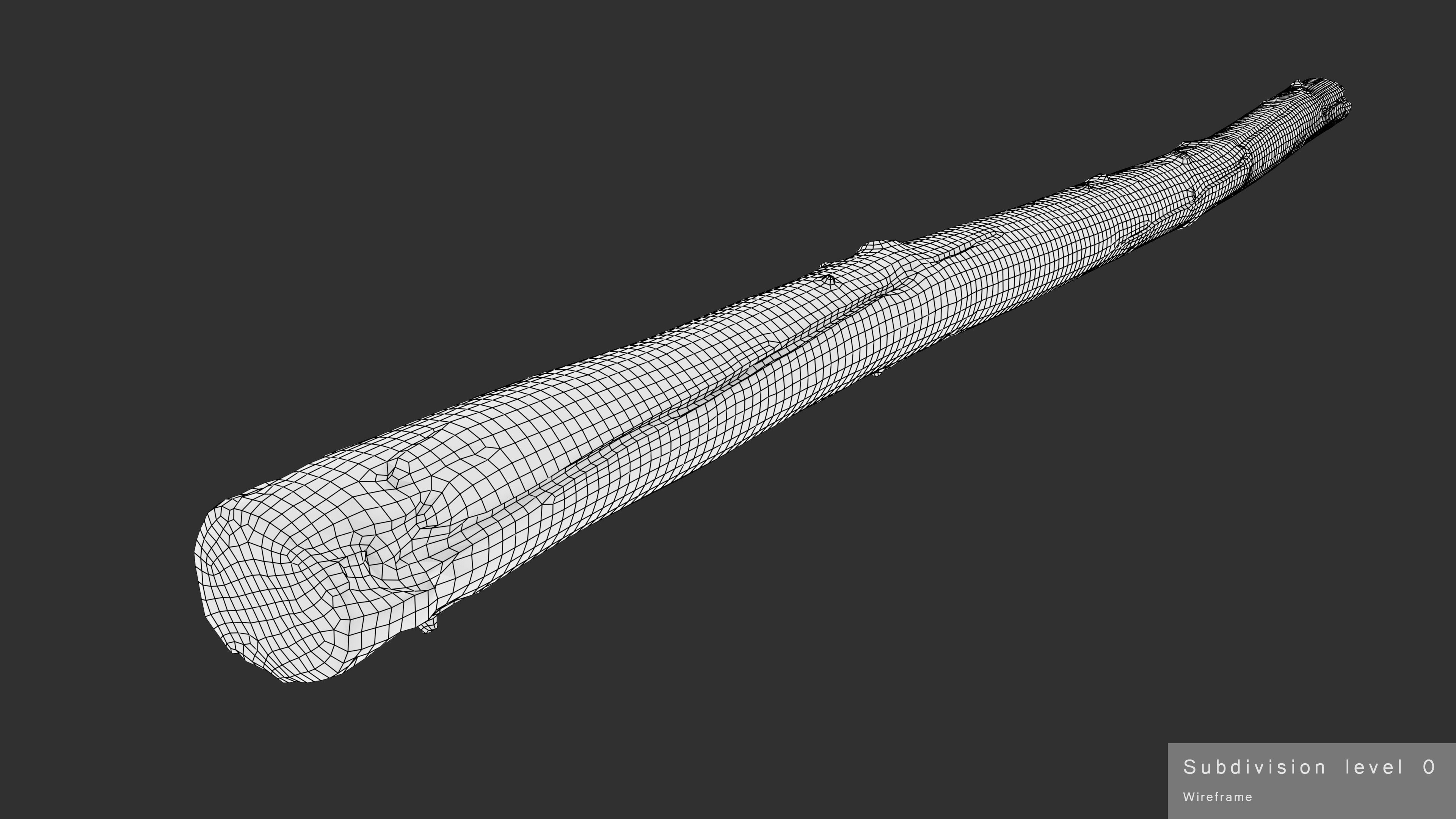 Long Pine Broken Log Low-poly 3D model_27