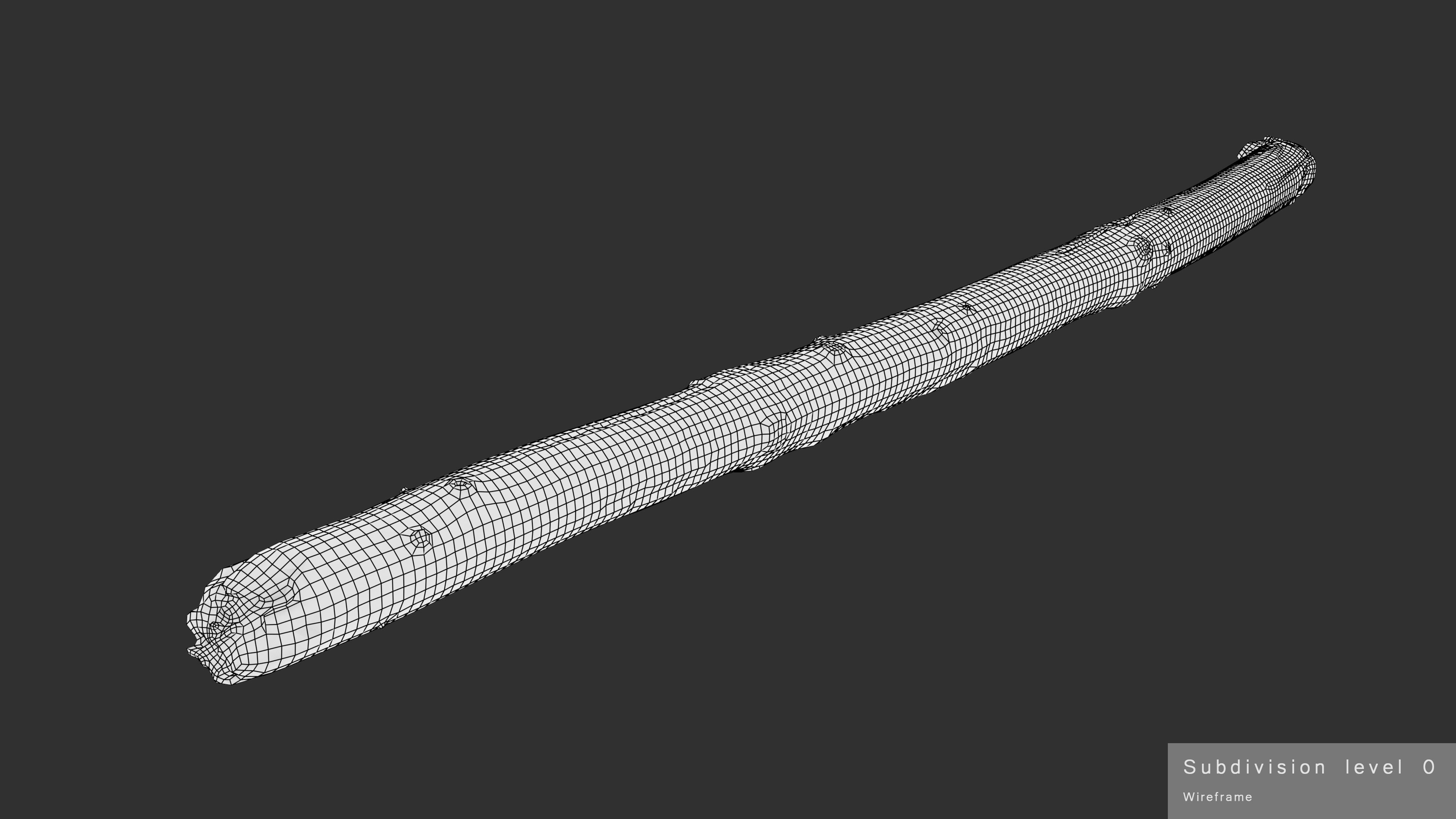 Long Pine Broken Log Low-poly 3D model_26