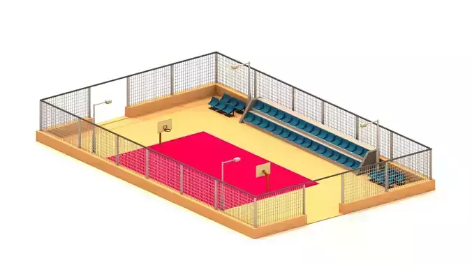 Basketball Court  3d model 3D model