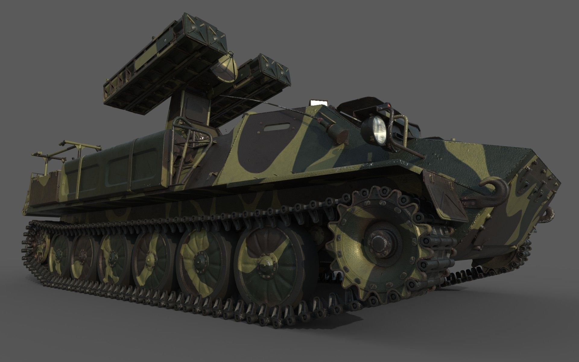 High Poly SA-13 Gopher CAMO 3D model_2