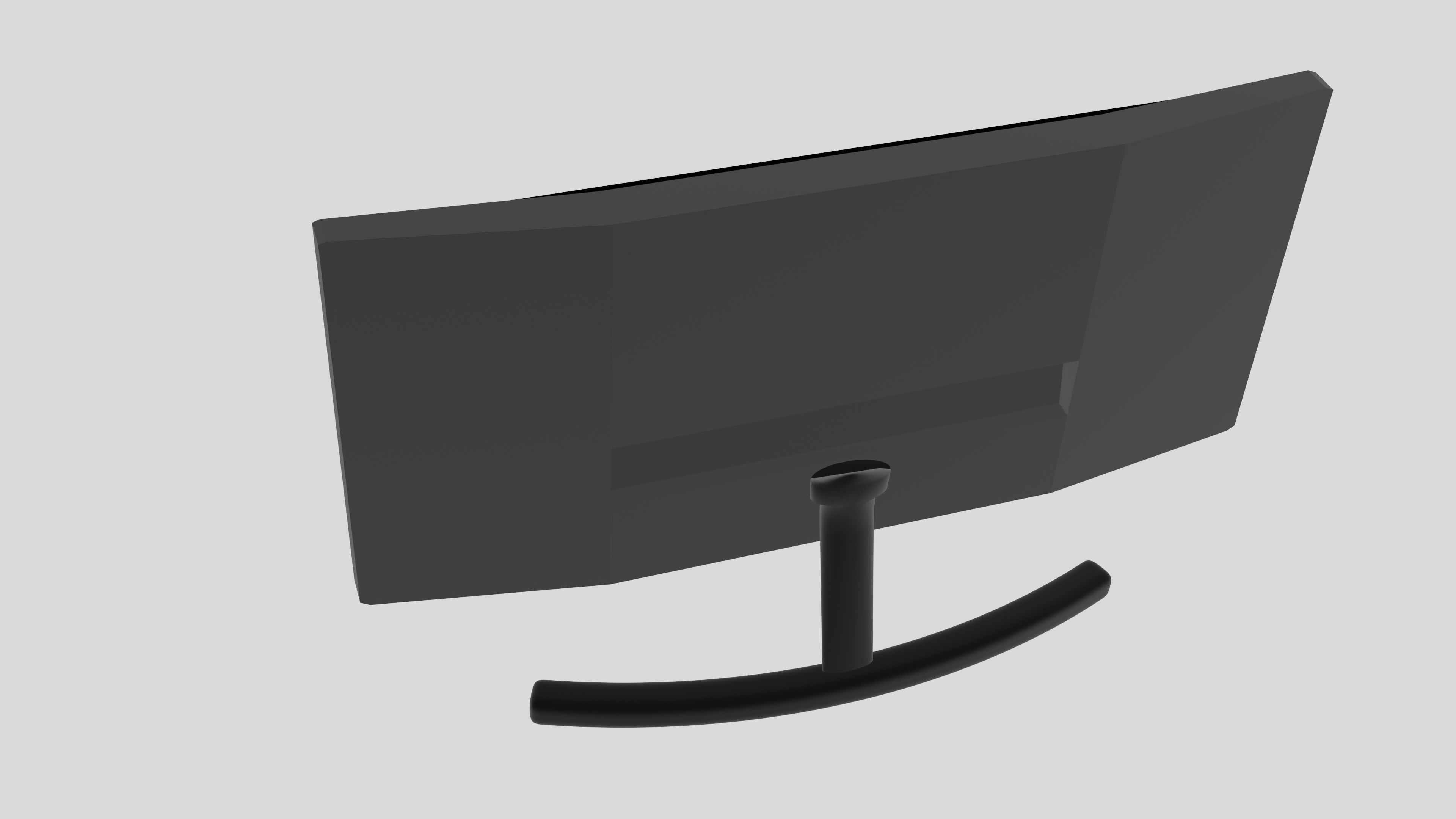 Modern wide-screen computer monitor 3D model_3