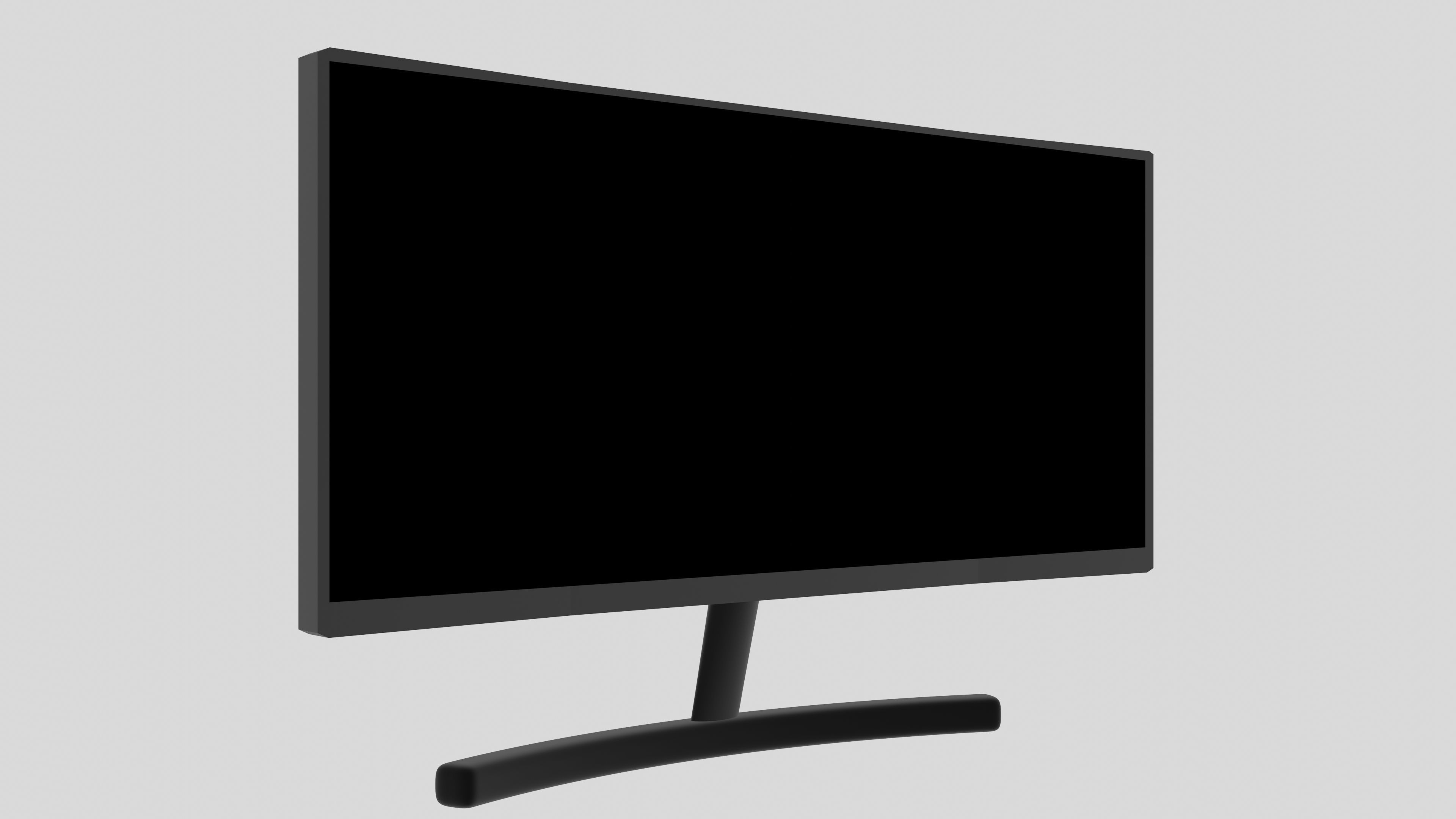 Modern wide-screen computer monitor 3D model_12