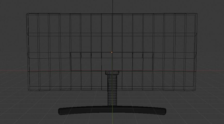 Modern wide-screen computer monitor 3D model_14