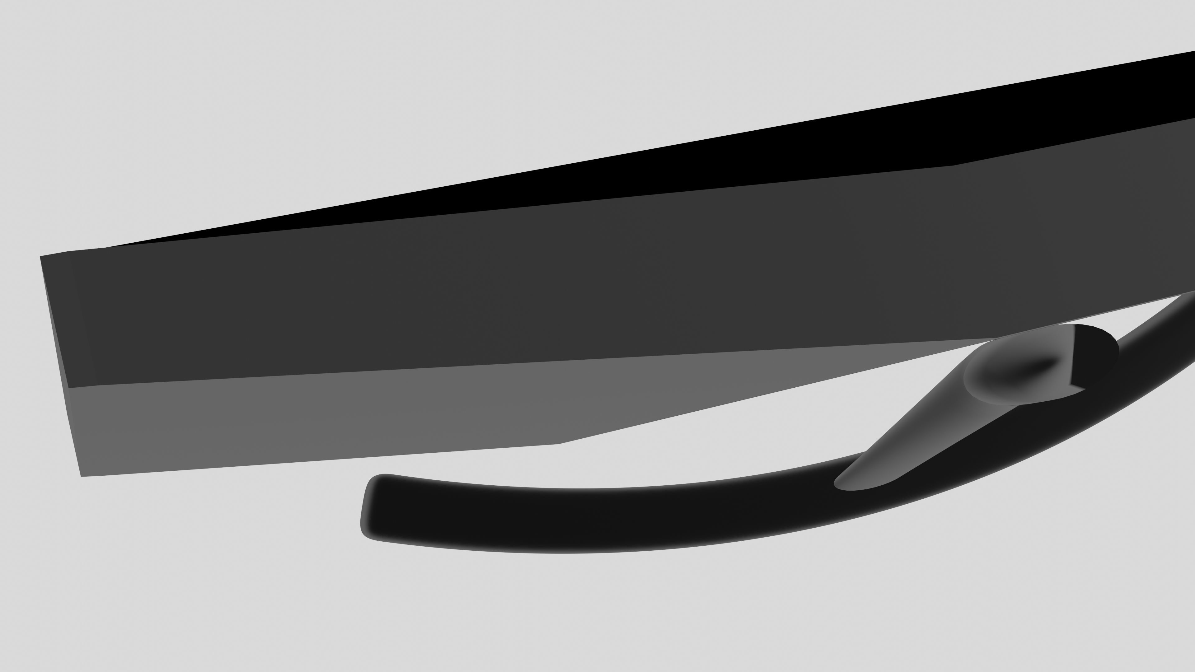 Modern wide-screen computer monitor 3D model_4