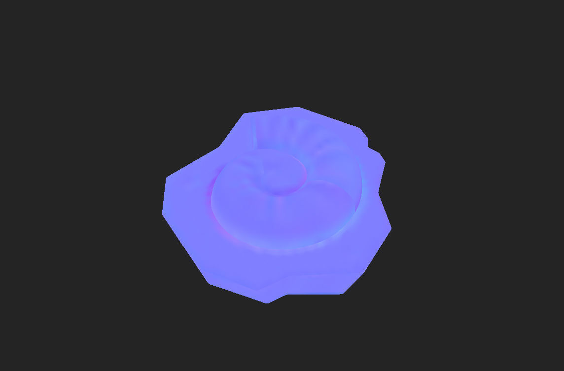 Fossil Ammonite 3D model_11