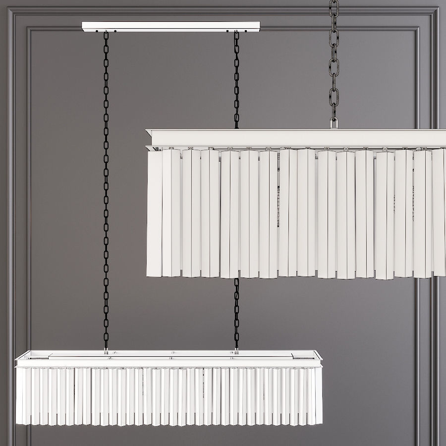 RH 1920S ODEON RHYS CLEAR GLASS PRISM RECTANGULAR 49 Black 3D model_1