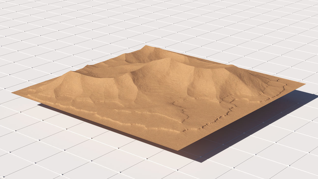 8K Desert Landscape Bundle - 6 Displacement - Height Maps 3D model_1