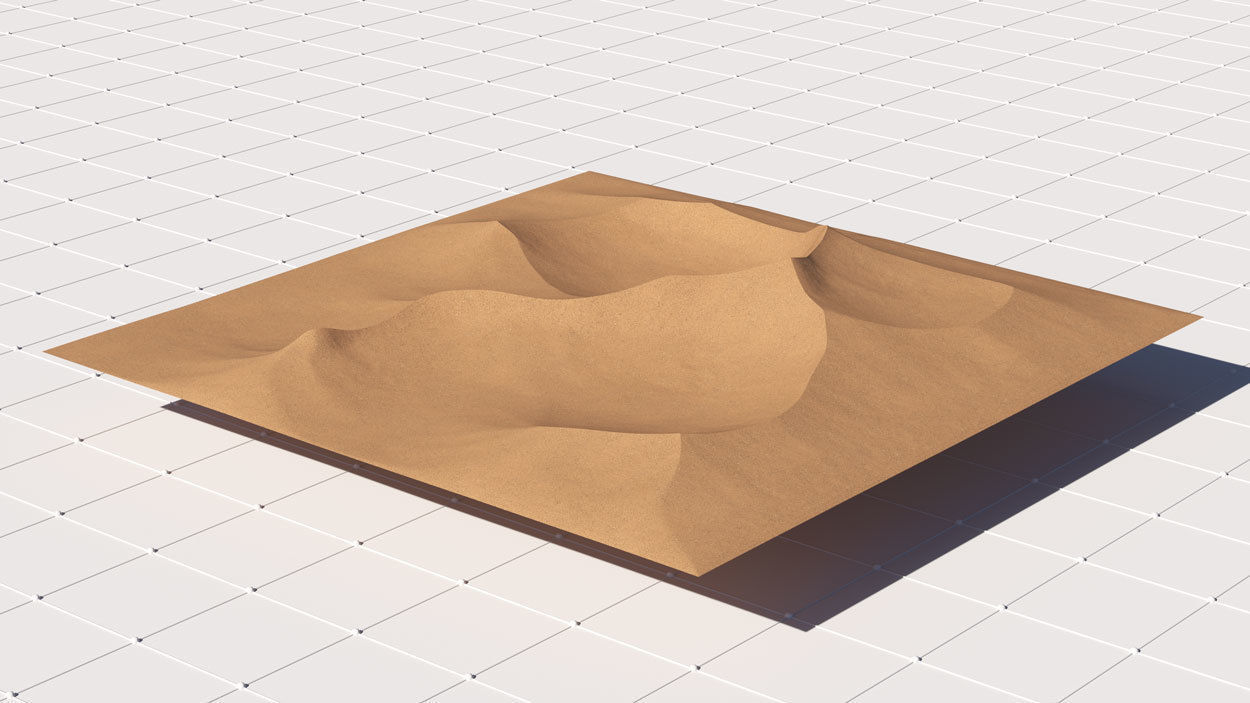 8K Desert Landscape Bundle - 6 Displacement - Height Maps 3D model_2