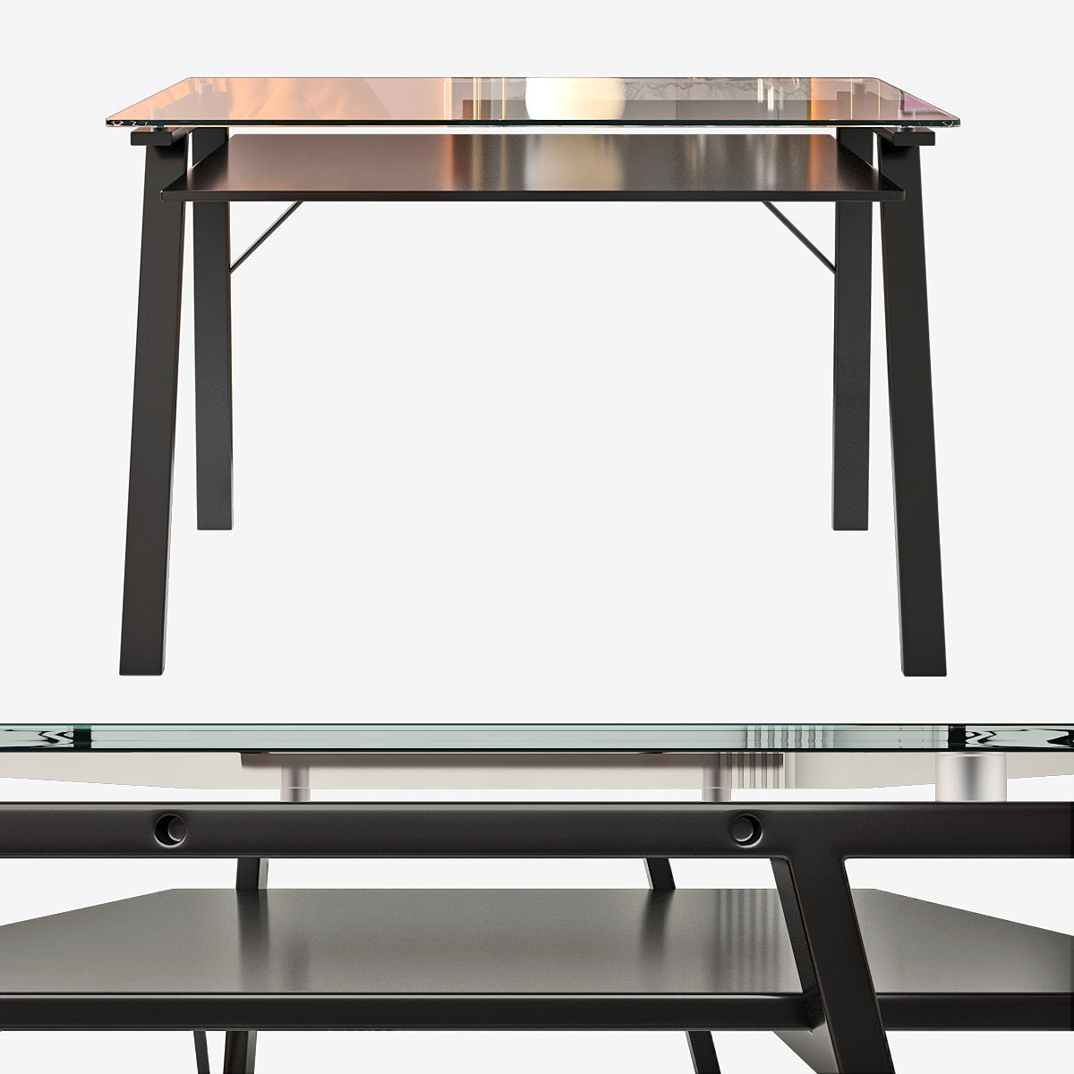 Table Sauk 120x62x78 La Forma Julia Grup 3D model_1