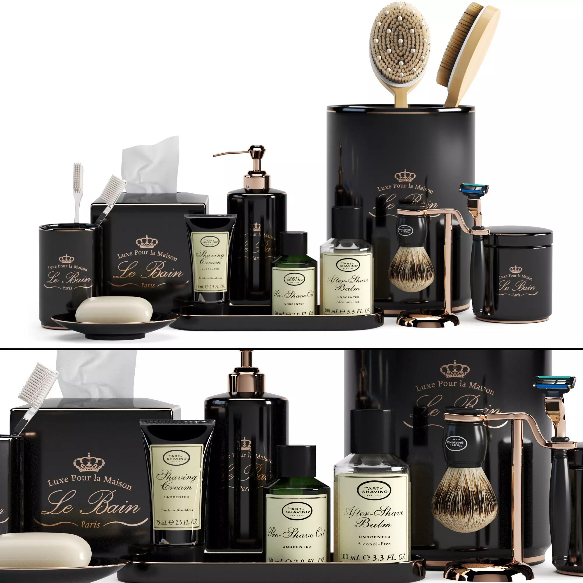 Bathroom set Restoration Hardware Le Bain 3D model