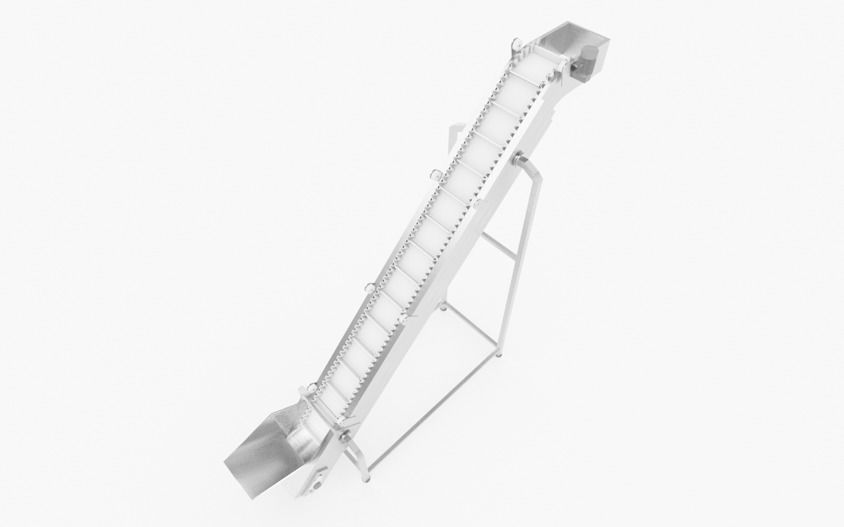 Plastic Belt Goose neck Elevator Low-poly 3D model_4