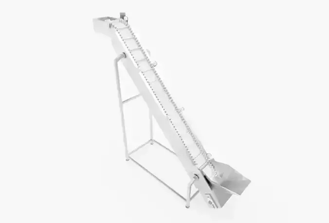 Plastic Belt Goose neck Elevator Low-poly 3D model