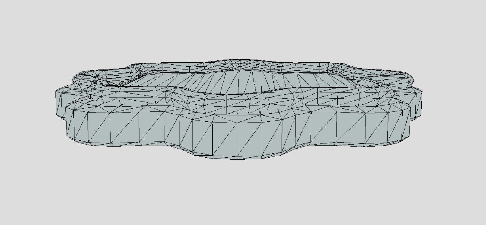 Gingerbread low-medium poly with pink decoration Low-poly 3D model_4