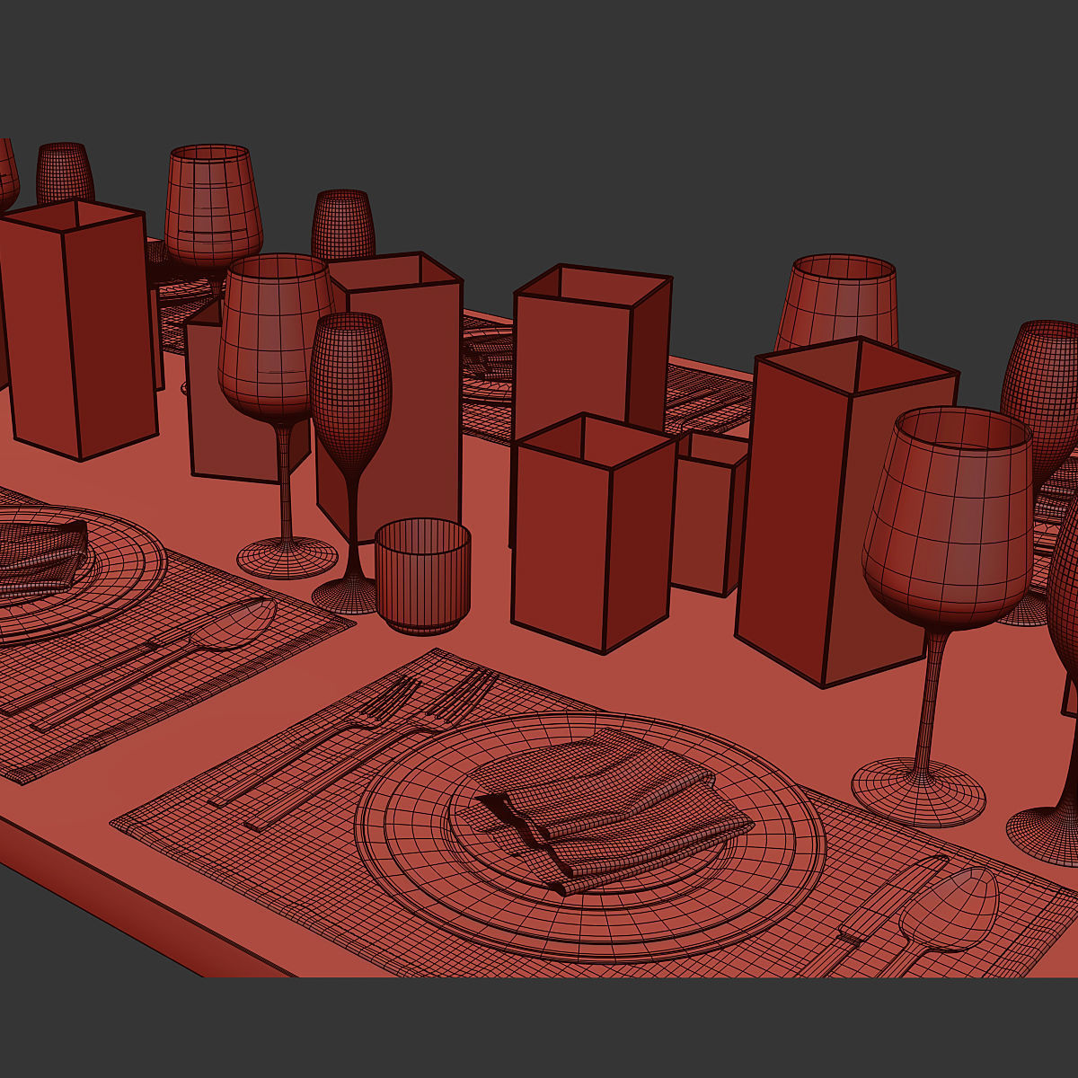 Table setting 13 3D model_2