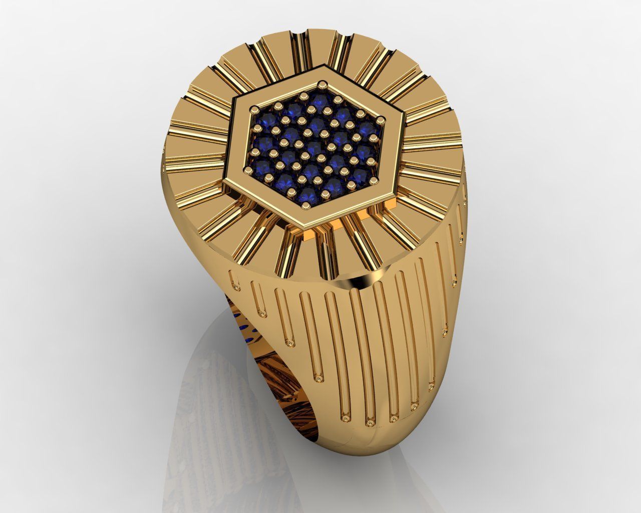 STYLISH GENTS RING 3D print model_2