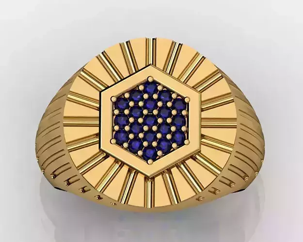 STYLISH GENTS RING 3D print model
