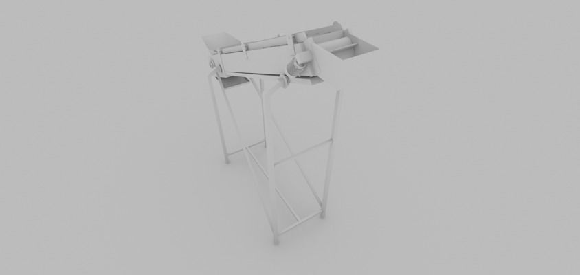 Plastic Modular Belt Elevator Low-poly 3D model_11