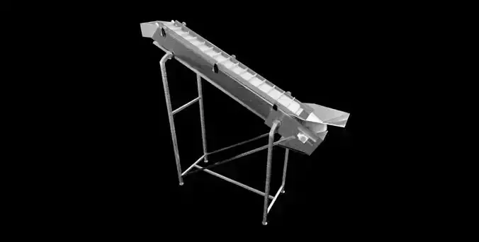 Plastic Modular Belt Elevator Low-poly 3D model