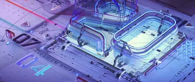 Broadcast Design - C4D Octane Scene File  3D model
