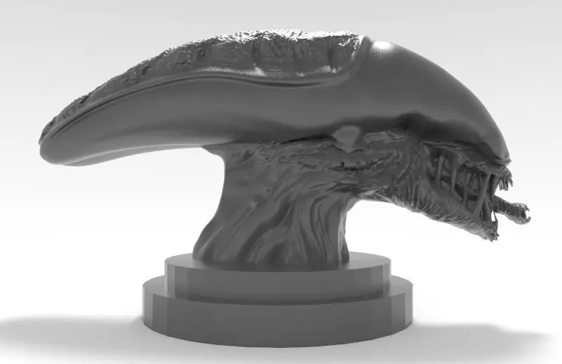 Alien bust 3D print model