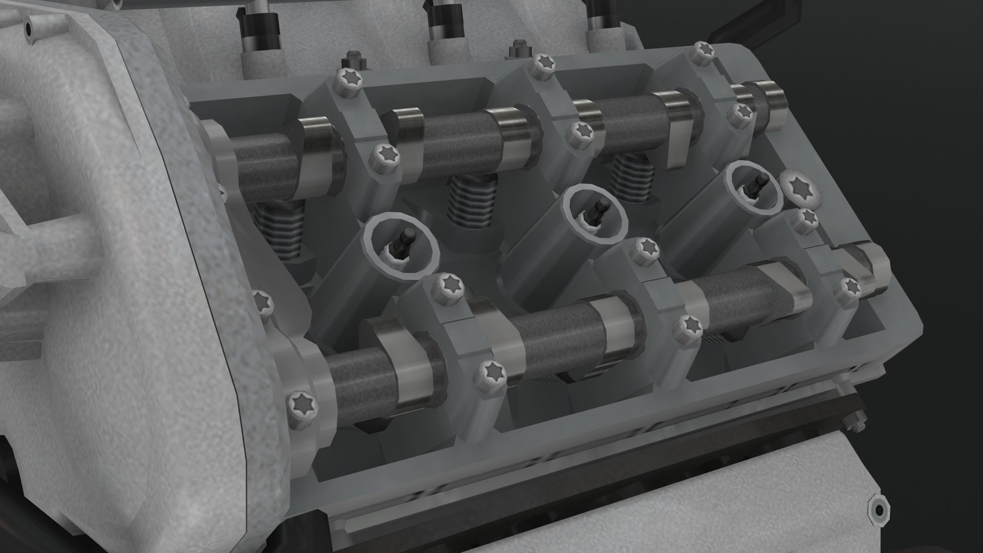 Infiniti G35 VQ35DE engine Low-poly 3D model_14