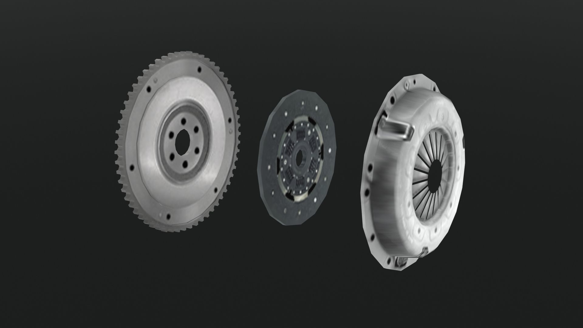 Infiniti G35 VQ35DE engine Low-poly 3D model_20