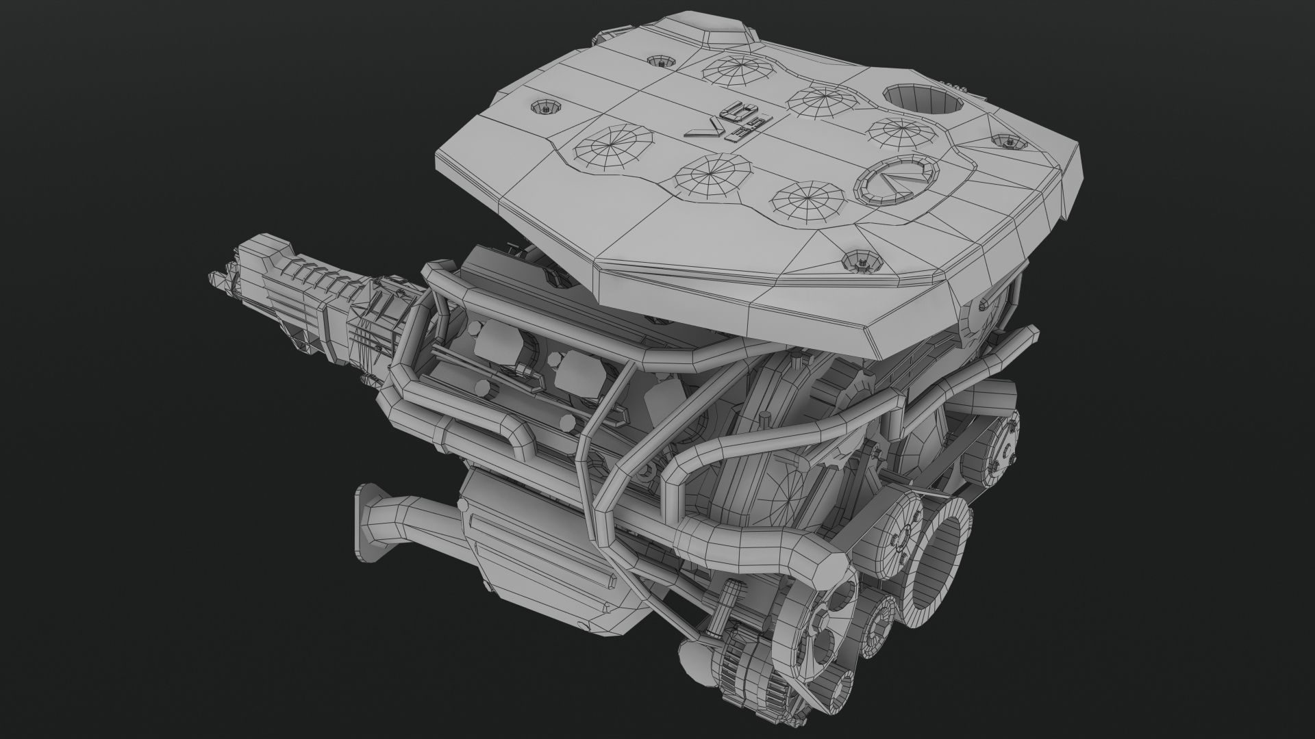 Infiniti G35 VQ35DE engine Low-poly 3D model_9