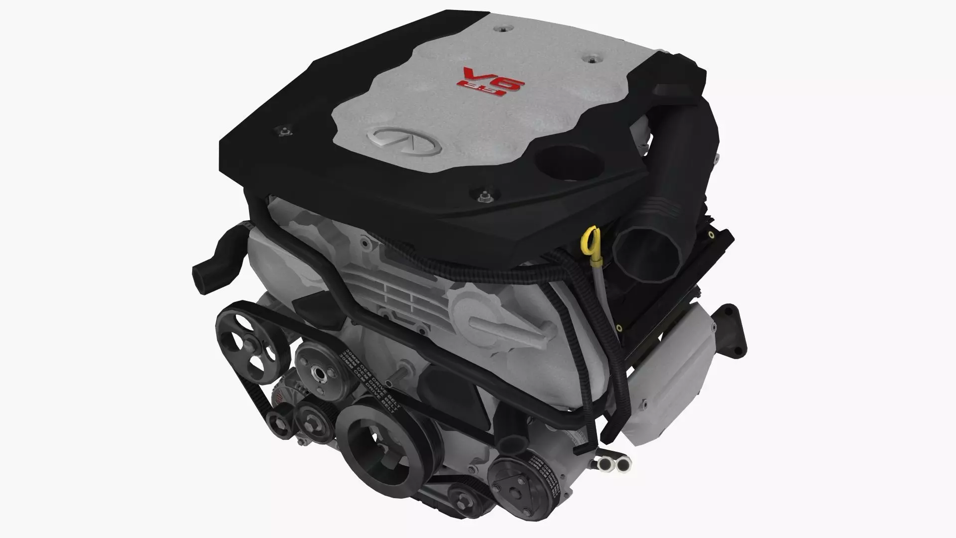 Infiniti G35 VQ35DE engine Low-poly 3D model_0