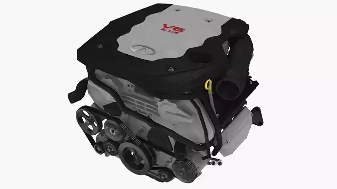 Infiniti G35 VQ35DE engine Low-poly 3D model
