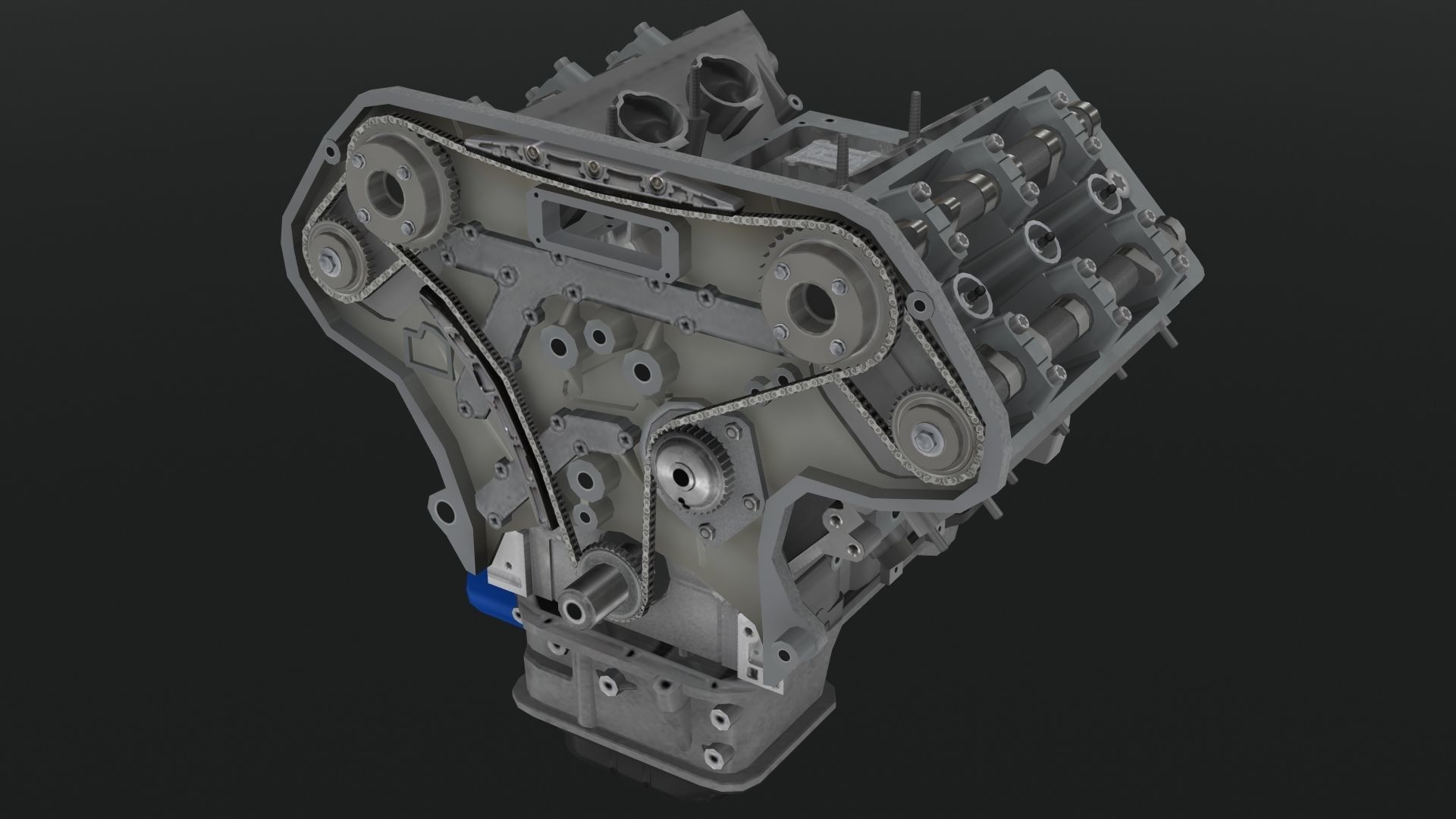 Infiniti G35 VQ35DE engine Low-poly 3D model_15