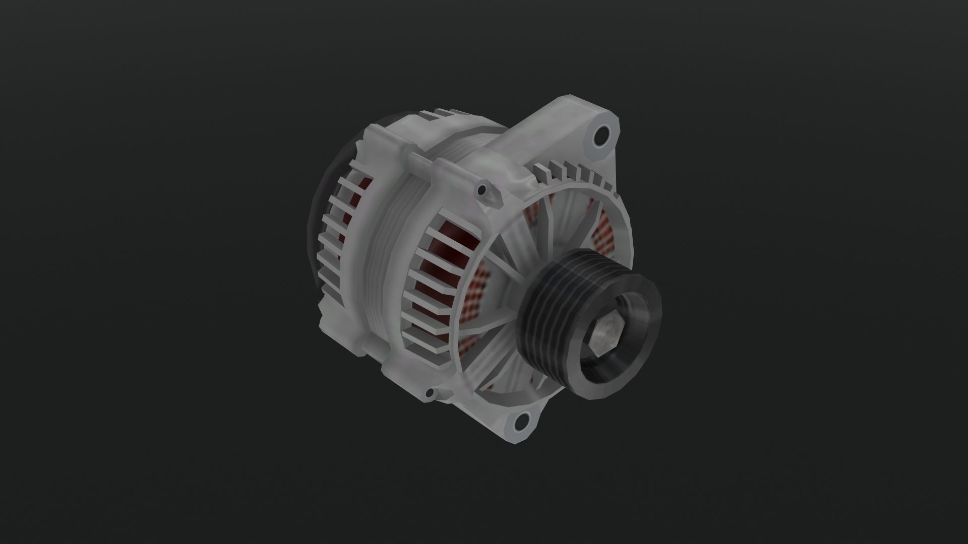 Infiniti G35 VQ35DE engine Low-poly 3D model_21